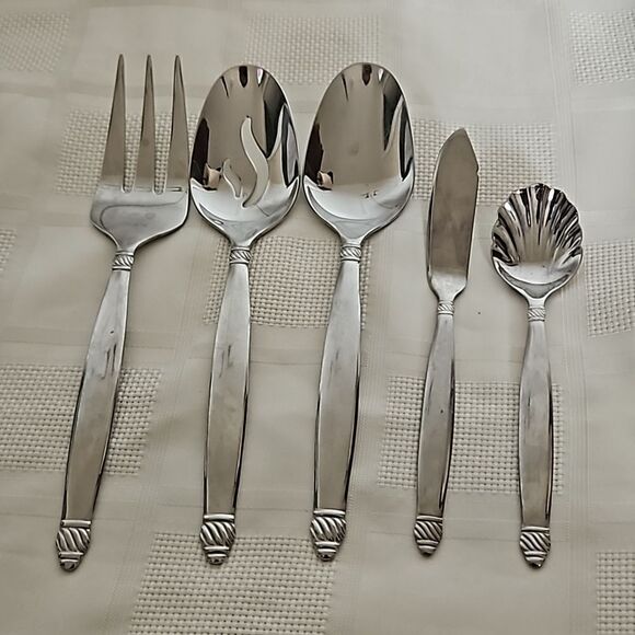 Onieda 5 Pieces Stainless Steel Serving Set 18/10 Silver - Picture 1 of 16